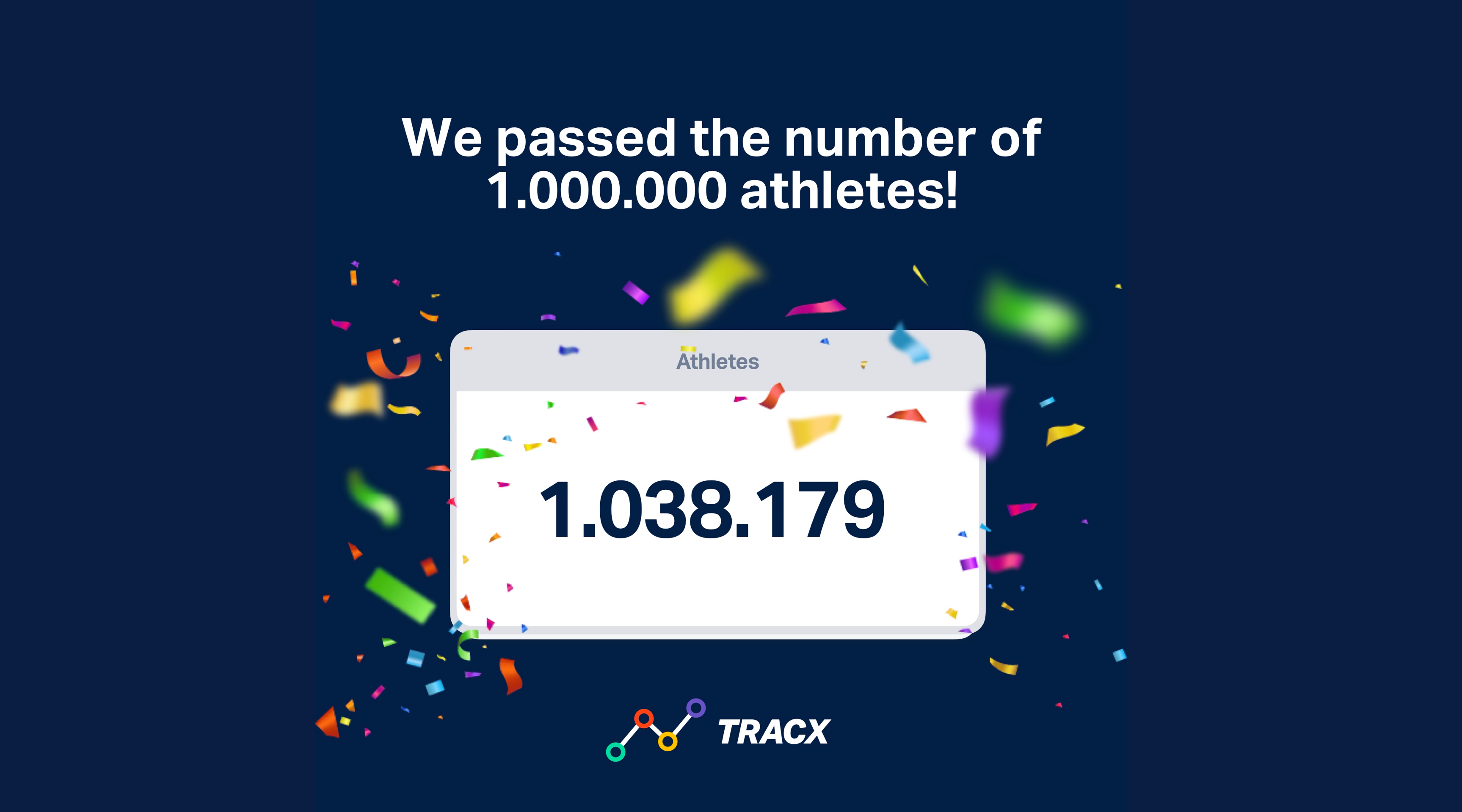 TRACX heeft 1.000.000 deelnemers